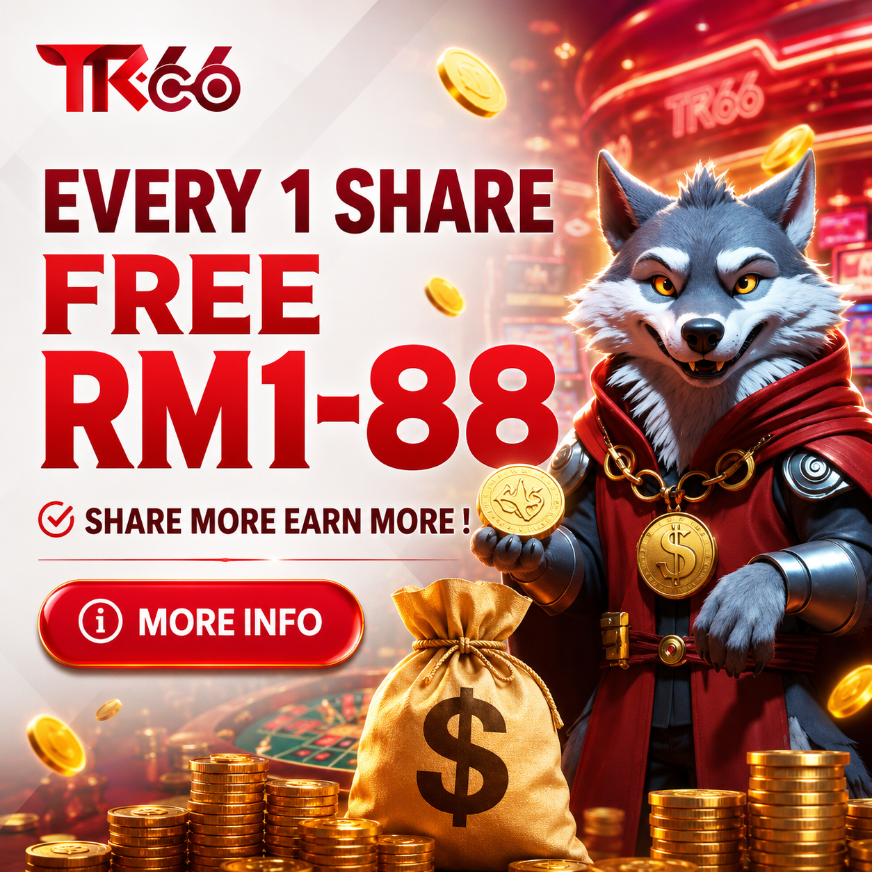 TR66 online casino, slot game, live casino